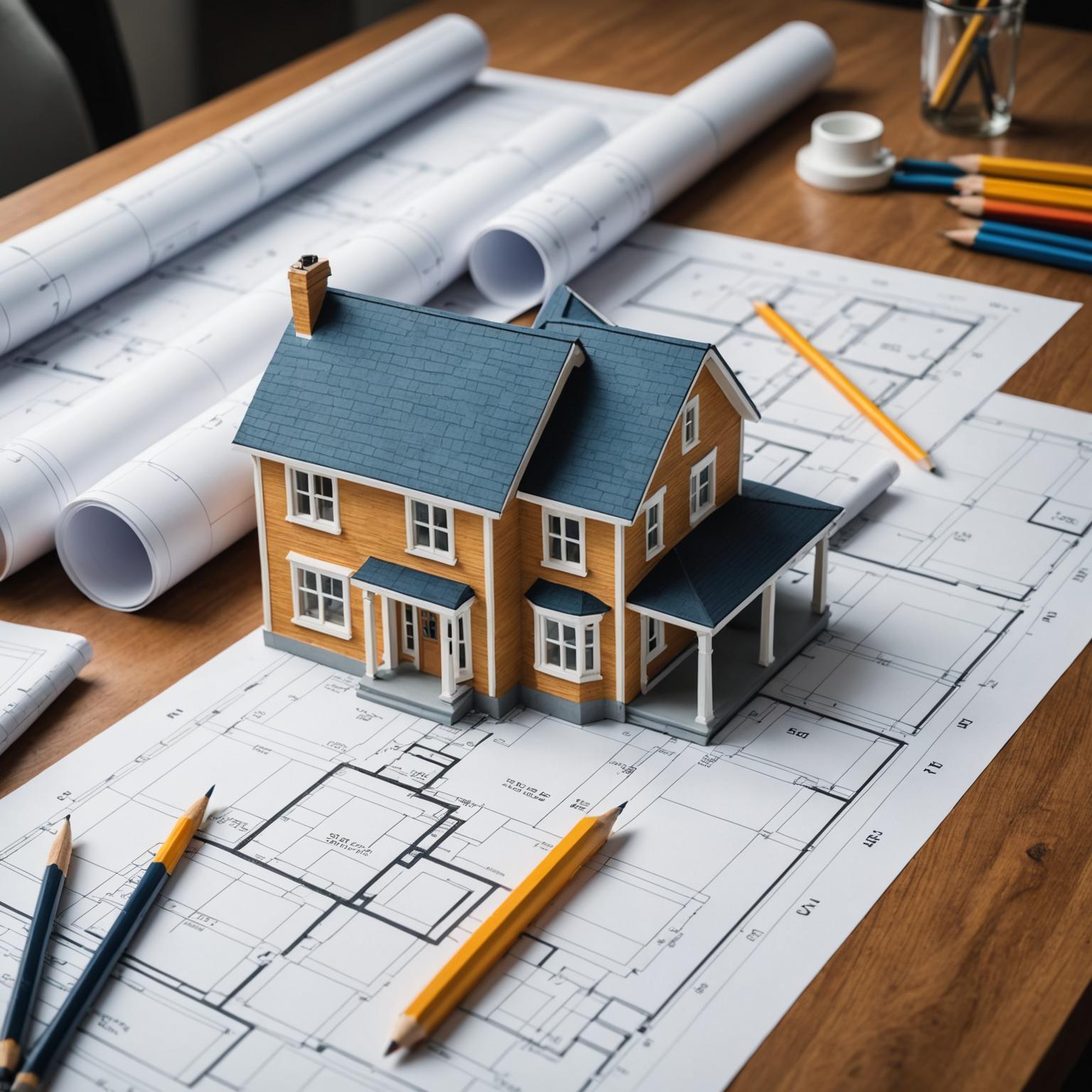 Architectural plans and material samples for a Melbourne home extension