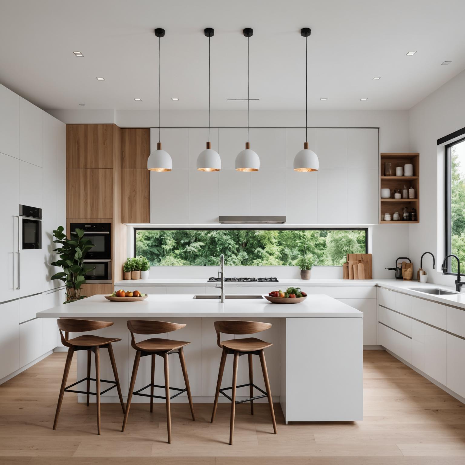 Open-plan kitchen with island bench and integrated appliances in a Melbourne home